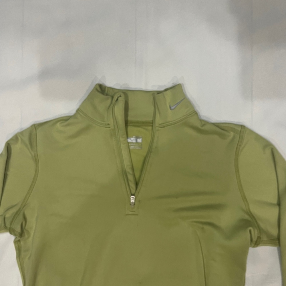 Nike Olive Quarter-Zip Performance Pullover - image 2